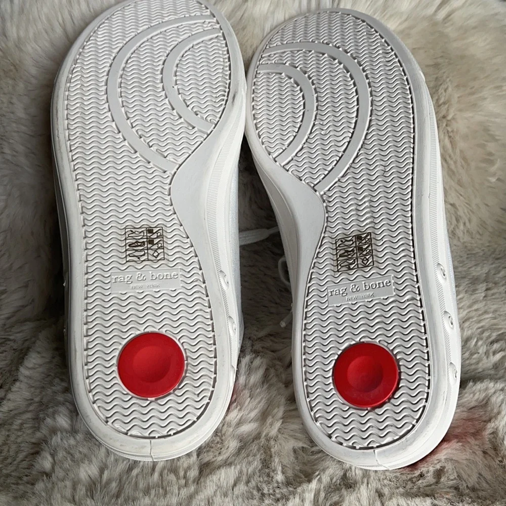Rag & Bone Standard Issue Lace Up White/Red Shoe Size 10